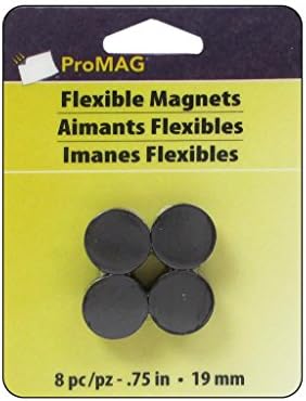 Magnum Magnetics-Corporation Magnum Magnetics Corp Dyna-Mite Magnetic Buttons, 3/4-Inch 8 Per Package