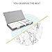 METAN White Marble Sticky Note Pads, Pop Up Notes Memo Pads for Page Marker and Daily Memo with 4 Different Size, 6 Pads 80sheets/pad