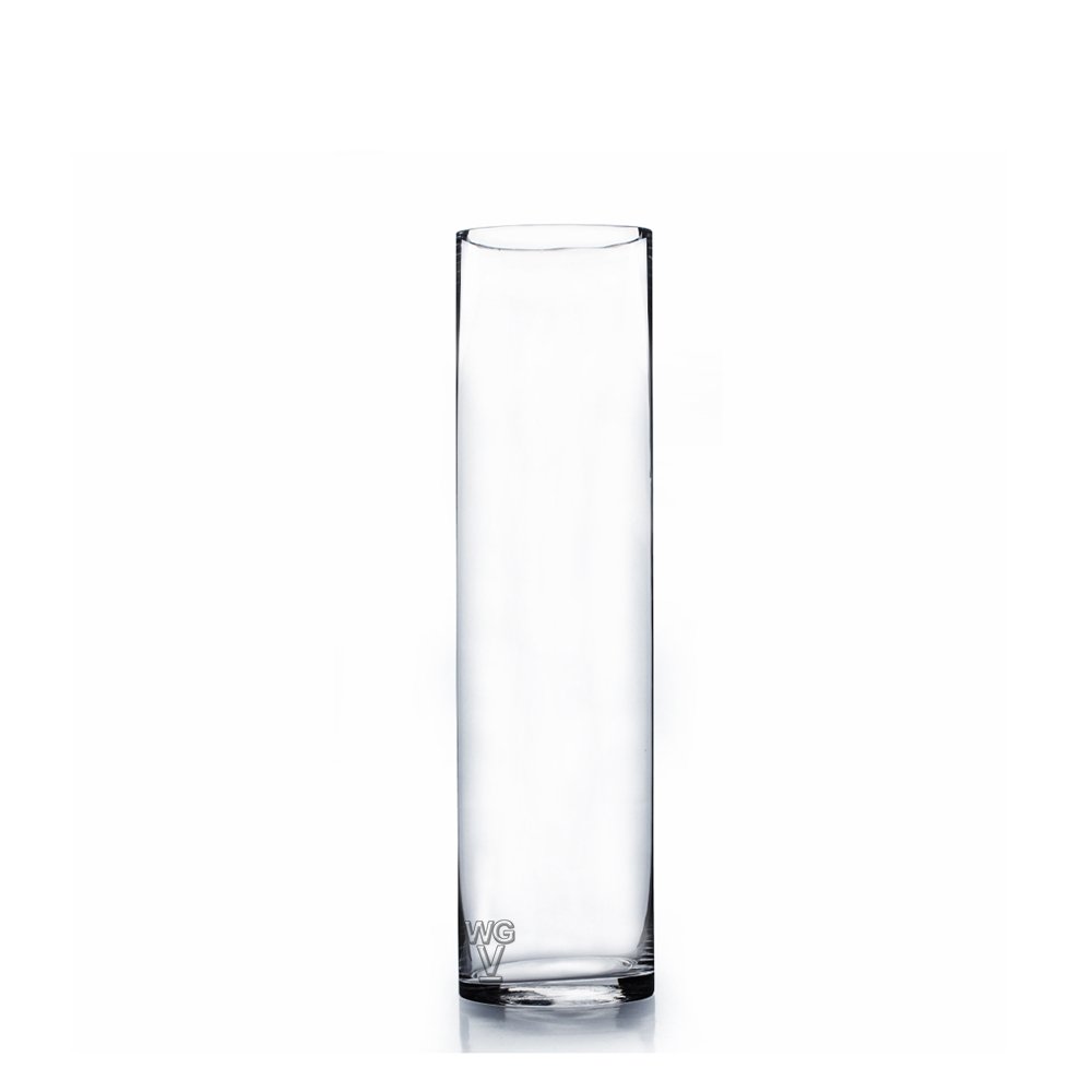 Wgv Clear Cylinder Glass Vase 14 Inch Amazon Co Uk Kitchen Home