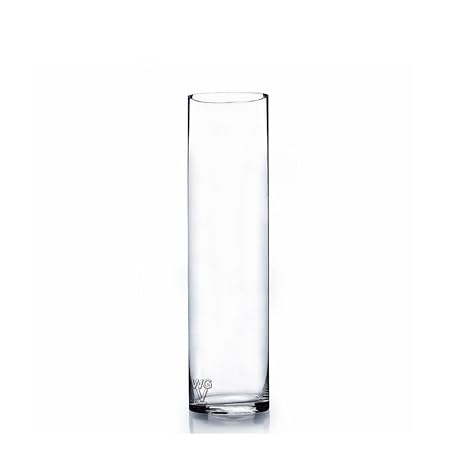 Wgv Clear Cylinder Glass Vase 14 Inch Amazon Co Uk Kitchen Home