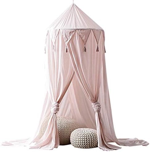 Funihut Bed Canopy Mosquito Nets Canopy Tent Children's Triangle Tassel Chiffon Tent Baby Photography Prop Baby Crib Mosquito Net Dream Tent Bed Tent Insect Net