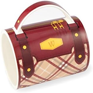 Kitsch'n Glam Large Ceramic Novelty Funny Cute Tea Coffee Mug 16 Ounce For Men For Women (Tartan Handbag)