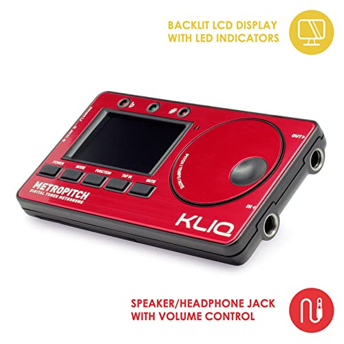 KLIQ MetroPitch Metronome Tuner for All Instruments with Guitar