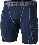 TM-MUS17-NVY_Large Tesla Men's Compression Shorts Baselayer Cool Dry Sports Tights