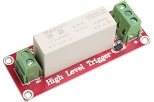 Acxico 1Pcs 3-32V DC 1-Channel SSR Solid State Relay High-Low Trigger 5A 5V 12V for Arduino