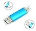 USB Flash Drive 8GB Memory Stick For Android Phones ARETOP OTG USB2.0 Flash Stick Thumb Drives Pen Drive for Computers and Android Micro Devices (Smartphones Tablets PC Samsung, etc.) Light Blue