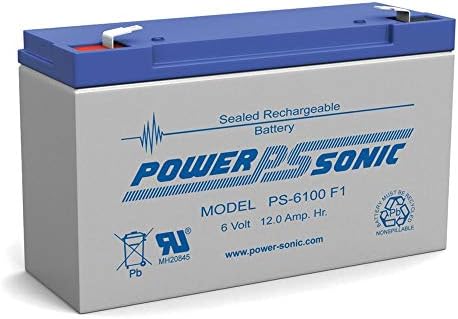Power SonicPower Sonic PS-6100 6V 12AH AWM Sealed Lead Acid Battery