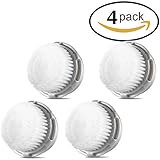 Replacement Cashmere Brush Heads for Full Facial Like Cleanse Compatible with Mia, Mia 2, Mia 3, Aria, PLUS, Smart Profile, Alpha Fit, Radiance and PRO Cleansing Systems, 4 Refills