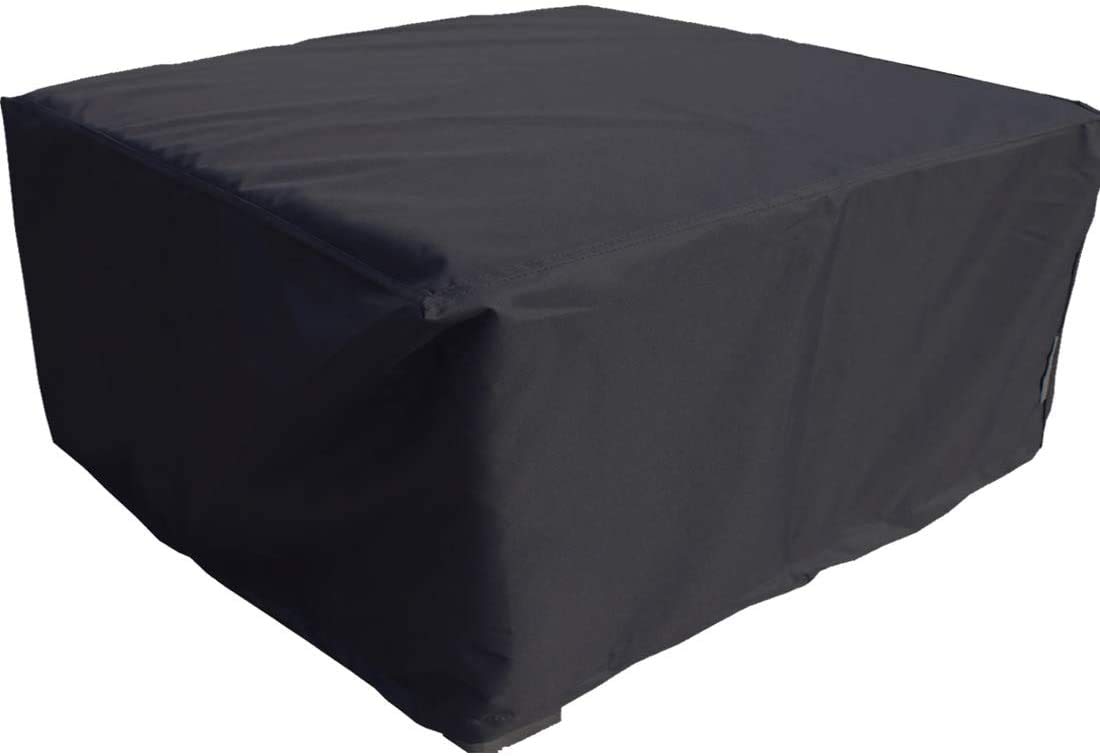ELR 53in Patio Table Cover Veranda Rectanguler Black Waterproof Outdoor Dinner Protector Dust-proof Table Desk Cover Furniture Covers with Storage Bags for Garden OutdoorFurniture Table