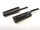 Vivi Audio® Micro USB Charge Port Cover For Sony Xperia Z Ultra C6833 C6843 C6802 XL39H Charging Port Plug Dust Plug (Black)