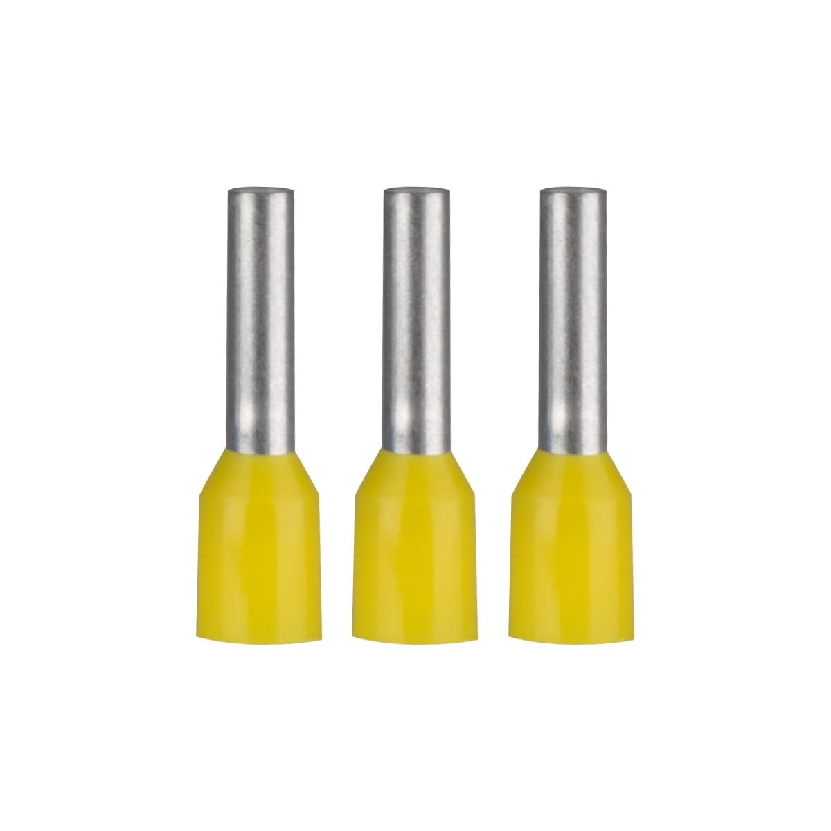 ERKO 100 Pieces of Cable terminals, Conductor Cross Section 0.5mm2, Length 6mm, Professional Cable terminals Made of Galvanized Copper with Polyamide Insulation