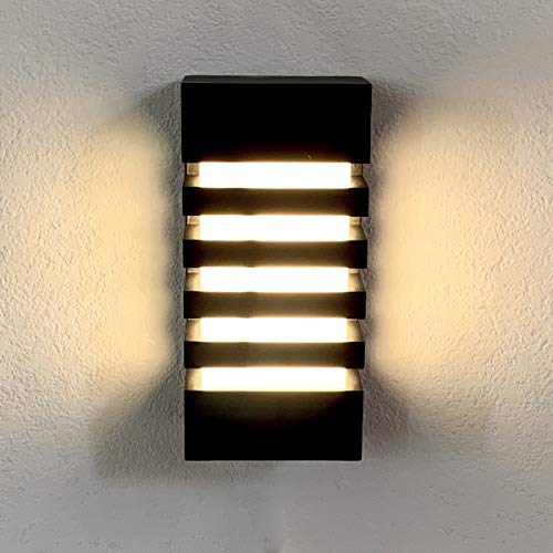 Passica Wall Sconce Modern Porch Light Garden 12W LED Wall Lamp Indoor Outdoor Wall Light