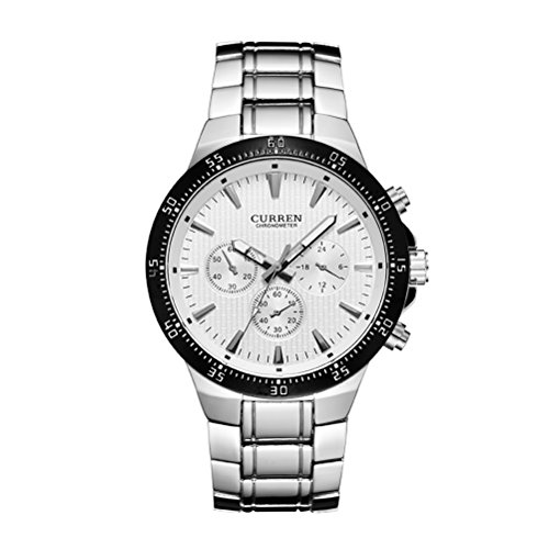 Reloj CURREN Brand Negocio Hombres Reloj de Pulsera Casual de Acero Completo Casual