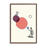 Framed Canvas Wall Art Abstract Colorful Canvas Prints Home Artwork Decoration for Living Room,Bedroom - 16x24 inches