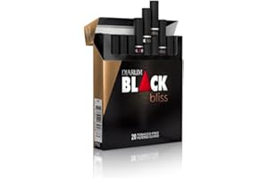 THE FRUGAL SMOKER Djarum Ivory Black Bliss Tobacco & Nicotine Free Clove Filtered Cigarettes - 1 Box of 20 incl. Frugal Smoker Sticker