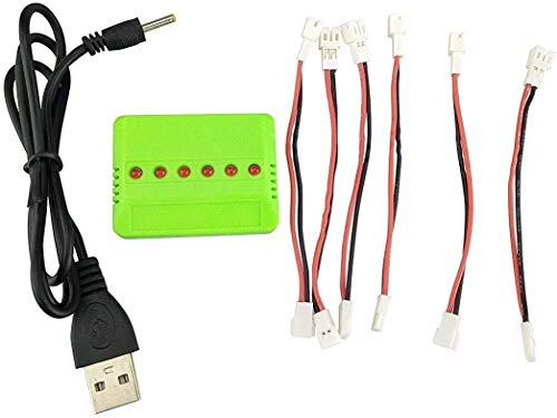 ZYGY-6pcs-37V-150mah-Lithium-Akku6in1-Ladegeraete-6pcs-Umwandlung-Kabel-fuer-JJRC-H36-E010-NIHUI-NH010-RC-Drohne