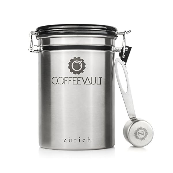Coffee Canister for Ground Coffee with Scoop, 22oz CoffeeVault Coffee