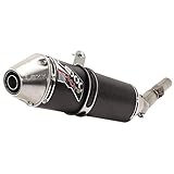 Lexx MXe Slip-On Silencer With Mid-Pipe - Fits: Kawasaki KLR650 2008-2018