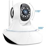 【UPGRADED】BUENAVO 360°Home Wireless IP Camera Indoor Wireless Sercurity Baby and Pet Monitor 1080P HD, Two Way Talk Smart w/ Night Vision Motion Detection