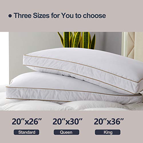 Cosybay Premium Natural Goose Down Pillows, Luxury Hotel Gusseted