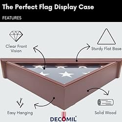 DECOMIL 5x9 Flag Display Case for American Veteran