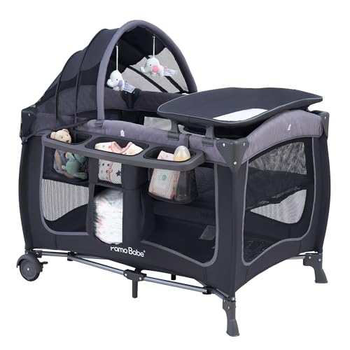 Pamo Babe Playard with Canopy and Changing Table