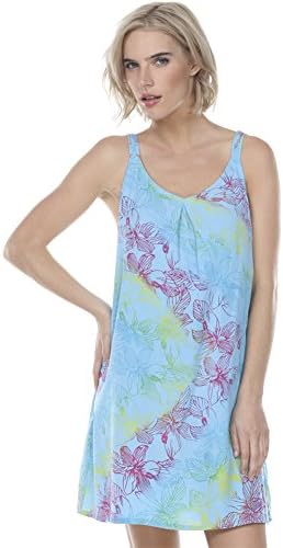 Santiki Mirabella Racerback Sundress - Turquoise Stripe Flower - Large