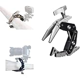 HEIPI C100 Super Clamp, Max Clamping 3.93" with 1/4"-20 &amp; 3/8"-16 Screw | 2-in-1 clamp &amp; stand design. Max clamping 3.93"/10cm.Compatible with phone, action camera, DSLR. Universal tripod accessories
