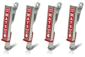 HI-TECH Car Wash Mat Clamps – Heavy-Duty Floor Mat Holders for Cleaning & Drying – Rust-Resistant Aluminum – Mountable – Hold