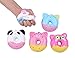 Aolige 2 PCs Squishies Panda Slow Rising Jumbo Kawaii Cute Small Animal Donuts Creamy Scent for Kids Party Toys Stress Reliever Toy