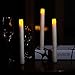 GiveU 9 Inches Ivory Melted Led Taper Candles with Remote,Battery Operated Candlestick Sets,Pack of 6 (JA12001-S3U)
