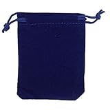 Generic 50 Pieces Wholesale Lot - Royal Blue Velvet Cloth Jewelry Pouches / Drawstring Bags 3