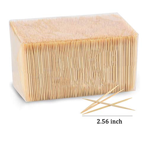 Bamboo Wooden Toothpicks, 3500 PCS Natural Bamboo Toothpicks, Kitchen Essentials Teeth Cleaning, Party, Appetizer, Olive, Barbecue, Fruit.