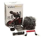 Rode Compact On-Camera Microphone with Rycote Lyre Shock Mount, Black (Videomicro) + 1 Year Extended Warranty