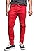 G-Style USA Men's Drop Crotch Jogger Twill Pants JG804 - RED - Small
