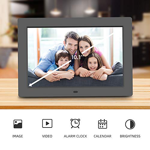 Jeemak Digital Picture Frame 10.1 Inch Digital Frame with Remote