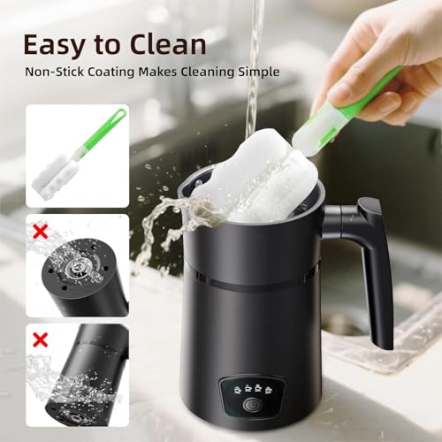 Milk Frother 4-in-1 Electric Automatic Milk Steamer，Hot and Cold Foam Maker and Milk Warmer for Latte, Cappuccinos, Macchiato Coffee Maker