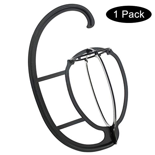 Eerya Wig Hanger, Portable Hanging Wig Stand for All Wigs Long Hair and Hats Collapsible Display Holder Tool Wigs Dryer Durable Wig Stands Tool Holder (1 Pack, Black) - Thumbnail 2
