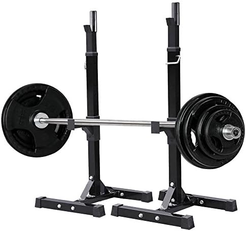 MARSWALLED Standard Dumbbell Rack Sturdy Steel Bench Stands Portable Dumbbell Bracket Fitness Equipment Squat Rack for Weightlifting Benching Training