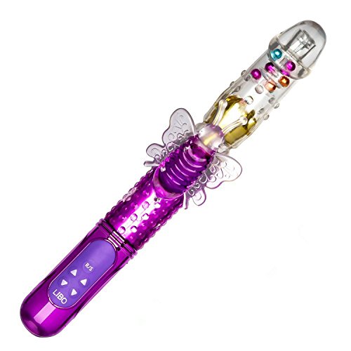 Rabbit Vibrator Wowsex Rechargebale Rotating Thrusting G-Spot Vibrator 36-Frequency Rabbit Vibe Clit Stimulation Dildo Massager (Purple)