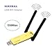 Slicemall USB Wifi Adapter 1200Mbps Wireless Adapter Network Long Range High-gain Antenna Dual Band USB3.0 Wifi for Desktop/PC (5GHz 866Mbps + 2.4GHz 300Mbps)Supports Windows XP/7/8/10/Mac/Linux...
