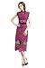 Tuliplazza Women Zigzag Tunic Sheath Cocktail Prom Party Gowns Midi Lace Dress