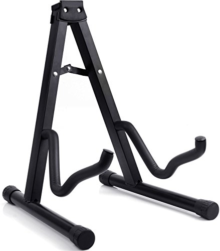 GPCT Universal Foldable Guitar Stand. Ready-To-Use Position, Adjustable Portable Light Weight Guitar Holder. For Electric Box/Classical/Folk/Flamenco/Hawaiian/Bass/Violin/Ukulele/Banjo/Mandolin