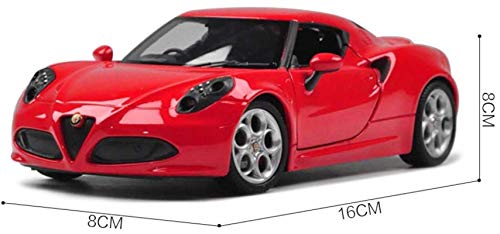 Byrhgood Modellauto Alfa Romeo 4C Modell 1.24 Analog Druckgießende Alloy Toy Model Car Kinder Geschenke – Bild 6