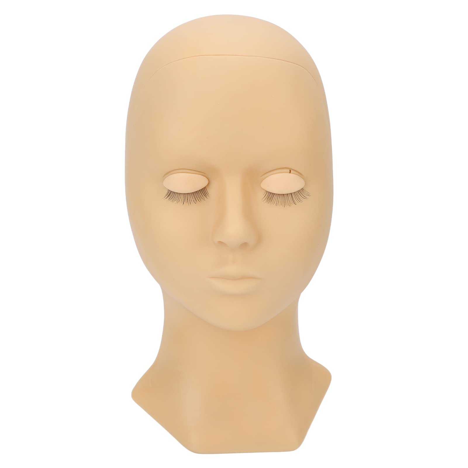 Eyelash Practice Training Head,Silicone Massage Practice Head Detachable Eye,Soft Elastic Mannequin Head for Beginner Makeup Practice (#2)