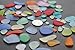 20 Pieces Flat Slice of Sea Glass Beads/Beach Glass Beads for Jewelry Making (Multicolored Mix, Not Drilled) (Middle(12-16mm on Length))