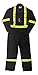Flame Resistant FR High Visibility Hi Vis Coverall - 88% C/12% N (Large, Navy Blue)
