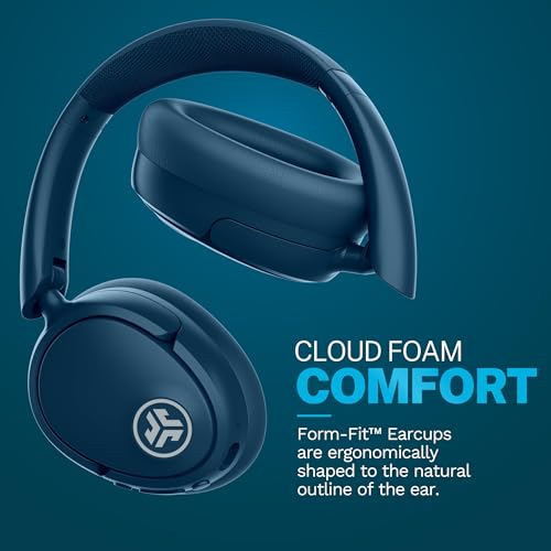 JLab JBuds Lux ANC, Over Ear Headphones, Active Noise Cancelling, Bluetooth, Limited Edition Navy