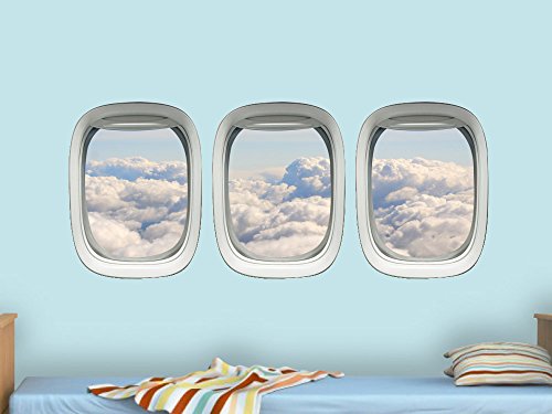 Aviation Decals Airplane Window Sticker Clouds Wall Art VWAQ-PPW13 - //coolthings.us