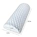Lenora Half Moon Bolster Pillow (Large) Memory Foam Wedge for Legs, Back, HIPS, Knees, and Posture Alignment Firm Sleep Support Relieves Pressure, Tension, Pain, and Cramps